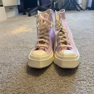 Pink De Luxe Wedge Converse (New)